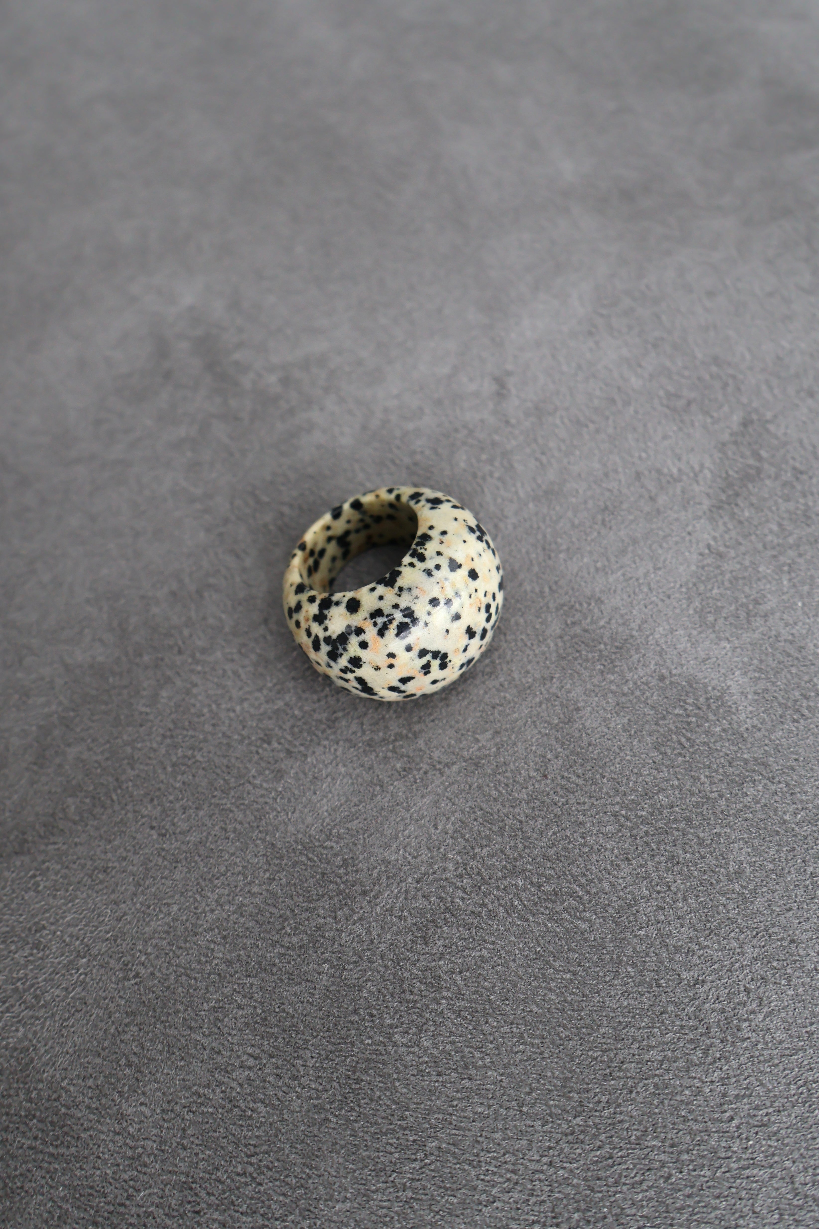 Forma Stone Ring in Dalmatian Jasper