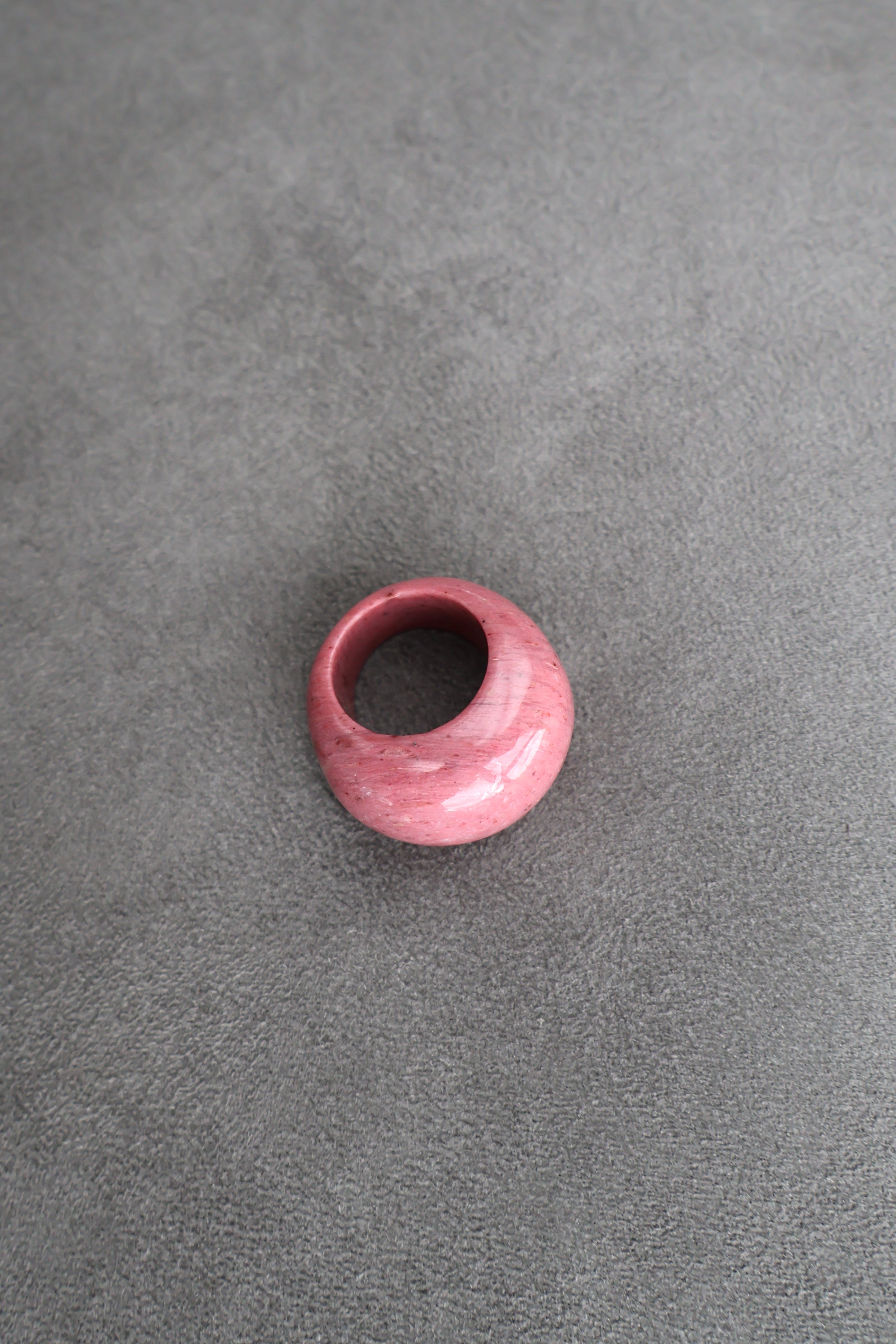 Forma Stone Ring in Rhodonite