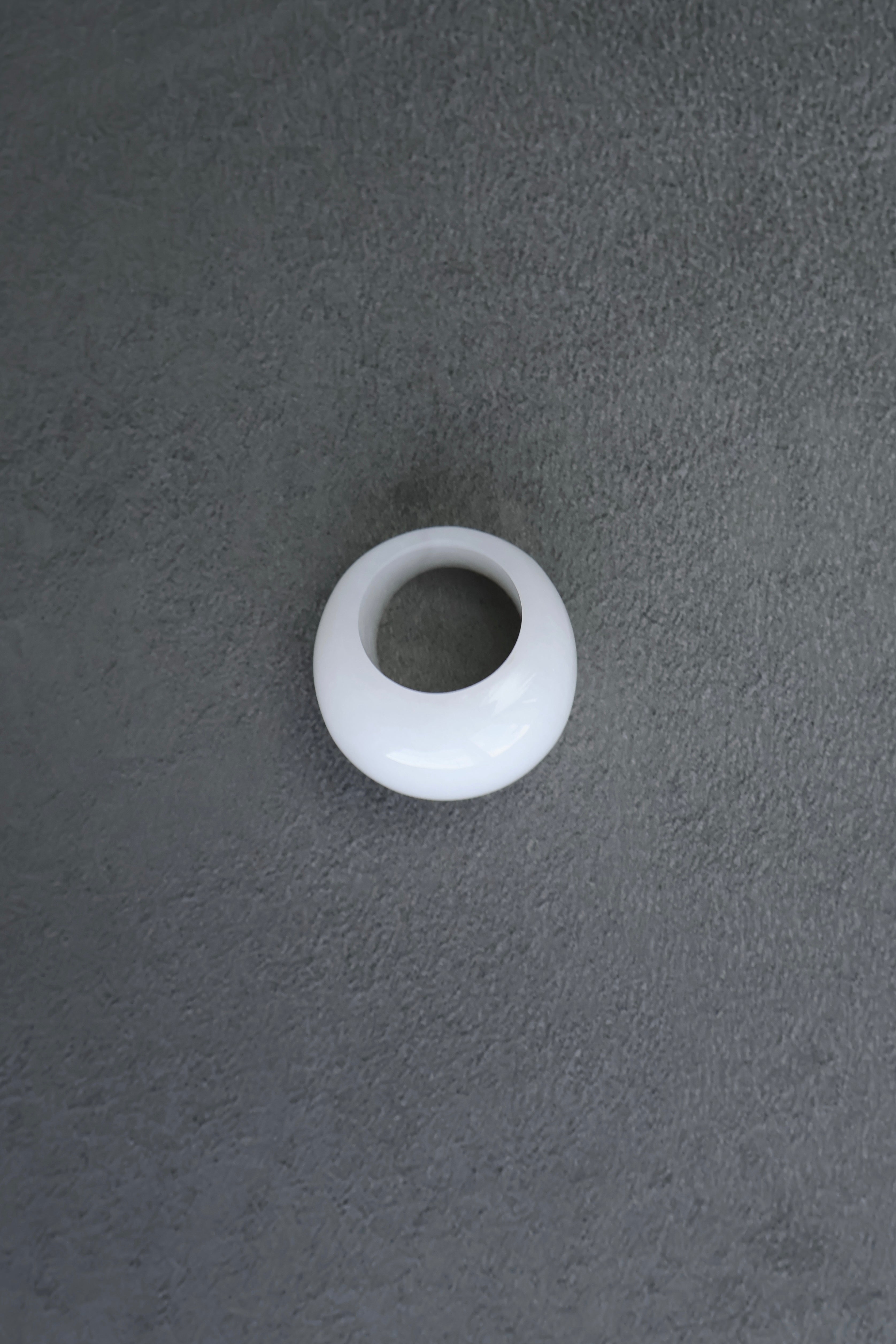 Forma Stone Ring in White Jade