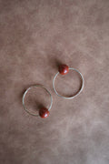 Hoop Earrings in Red Jasper