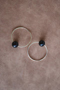 Onyx Hoop Earrings