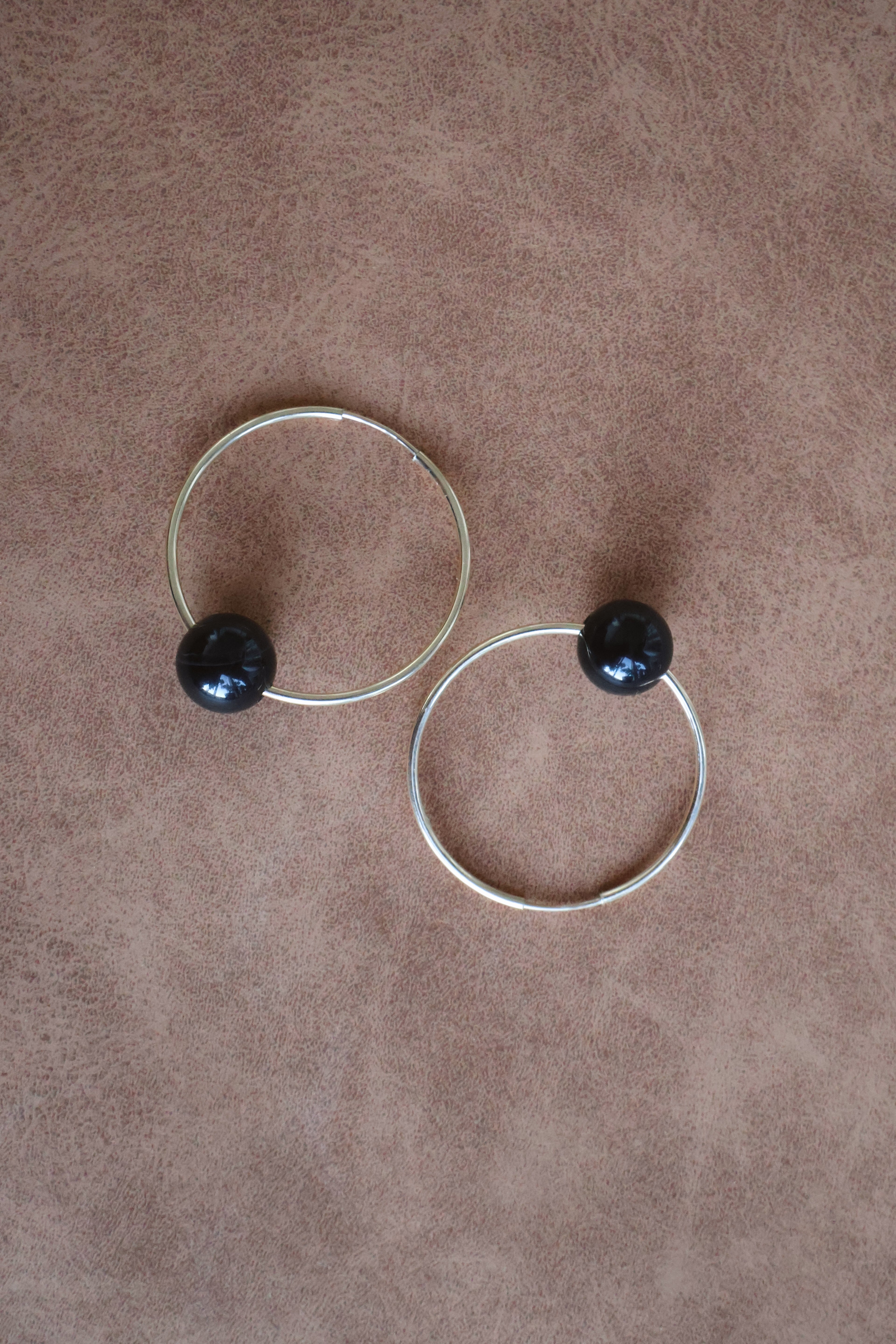 Onyx Hoop Earrings