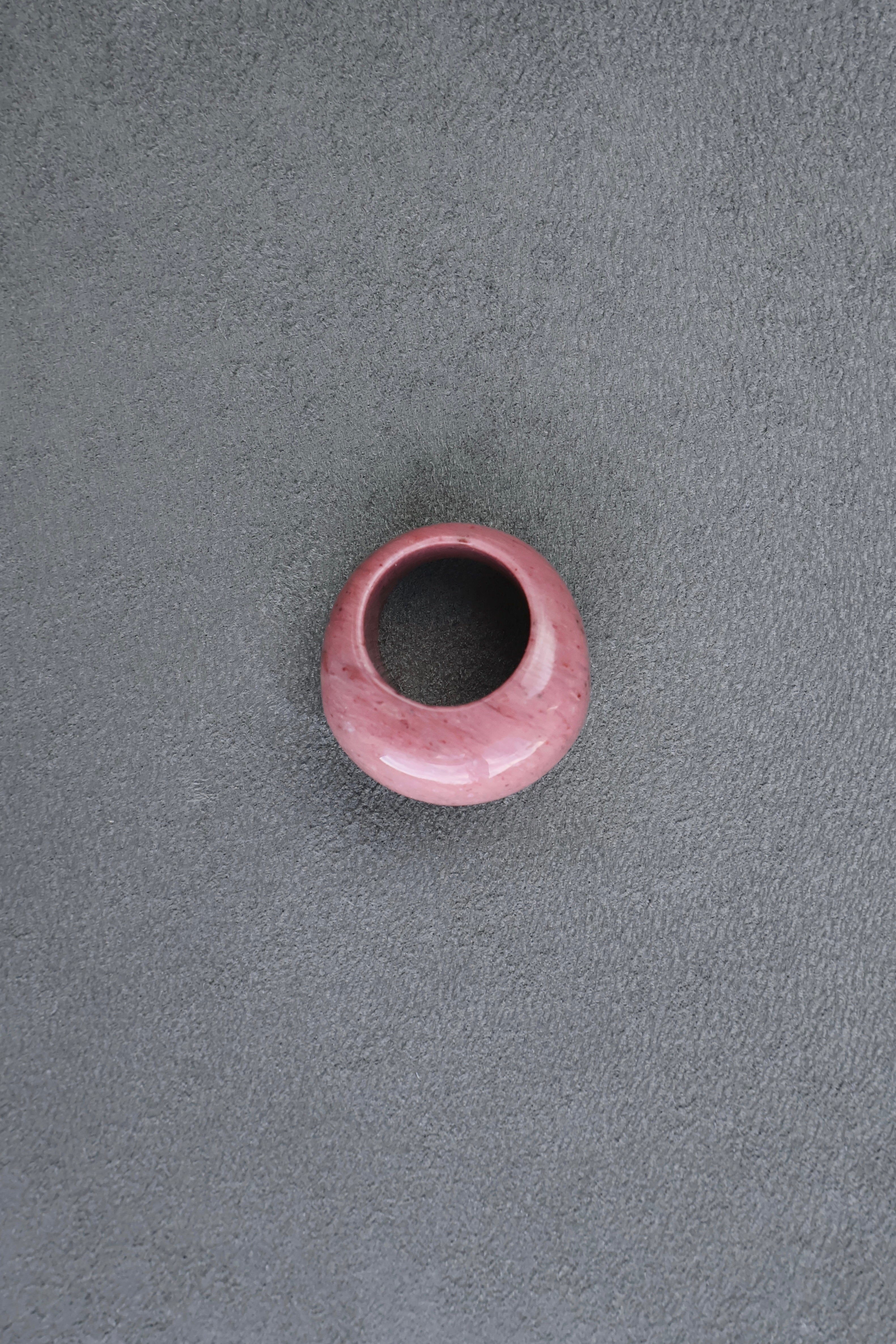 Forma Stone Ring in Rhodonite