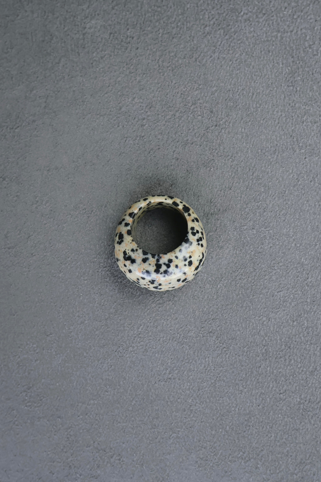 Forma Stone Ring in Dalmatian Jasper