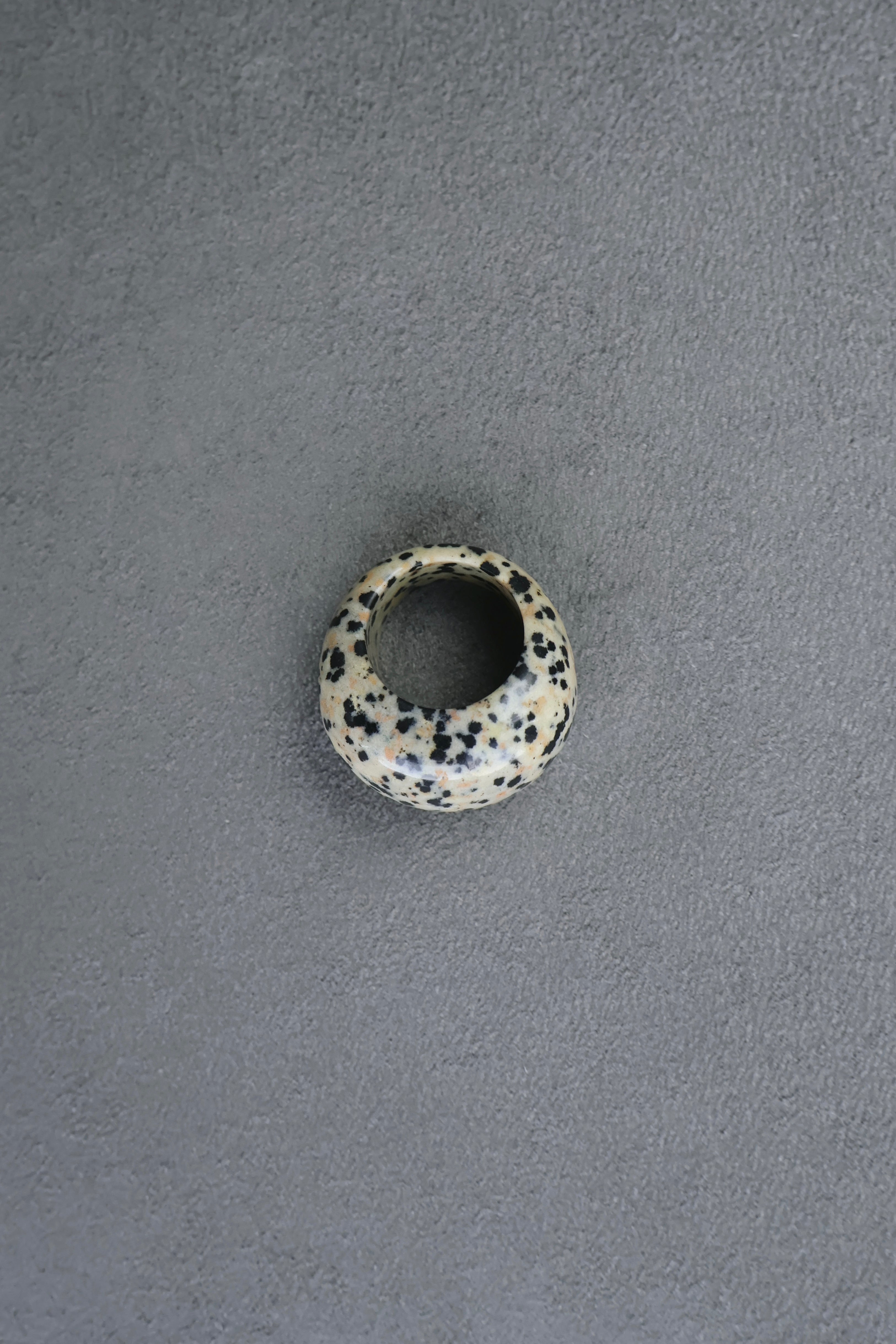 Forma Stone Ring in Dalmatian Jasper